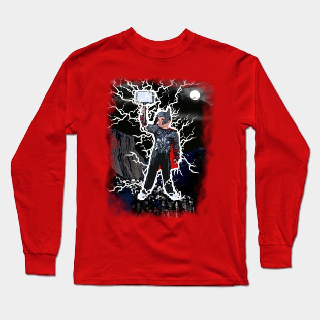 Thor Long Sleeve T-Shirt by sapanaentertainment